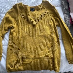 Market & Spruce Mustard Chevron Sweater
